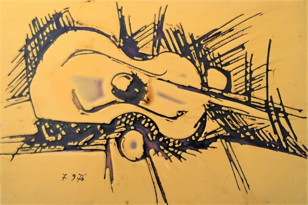 1976 - La chitarra - 30x20 cm