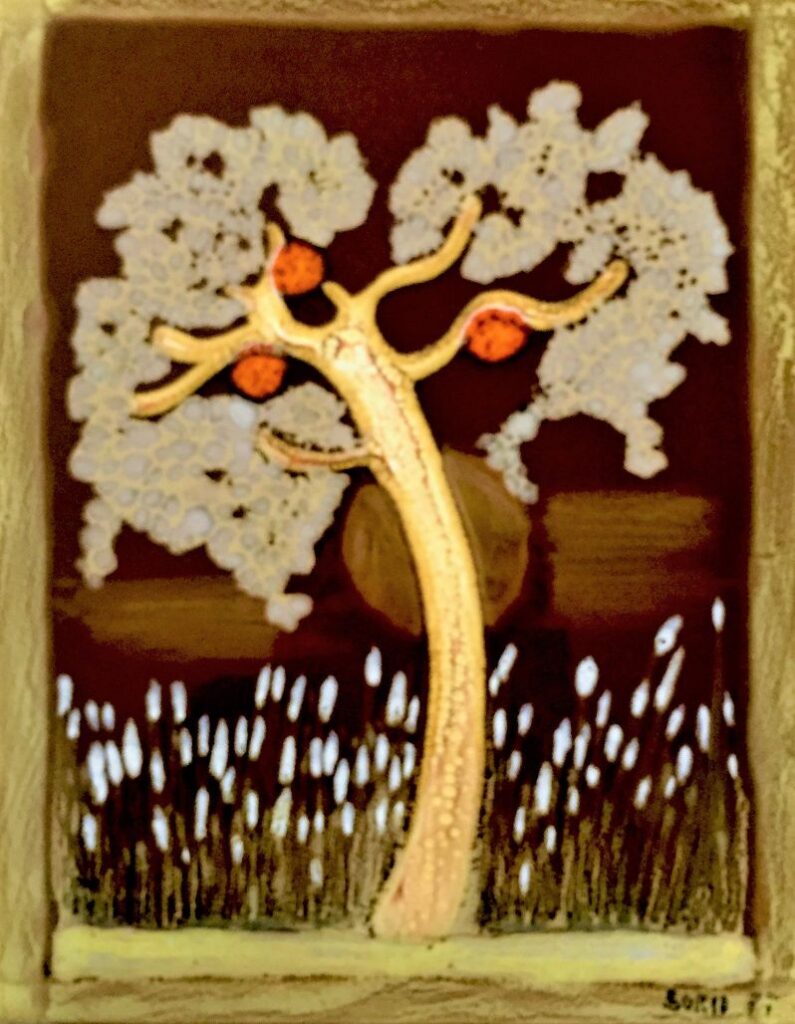 1977 - L'albero dei cachi - 20x20 cm