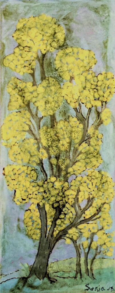 2005 - Le stagioni. Primavera. Albero di mimosa - 12x33 cm