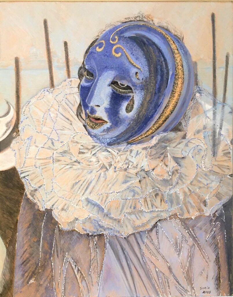 2005 - Maschera blu - 50x60 cm