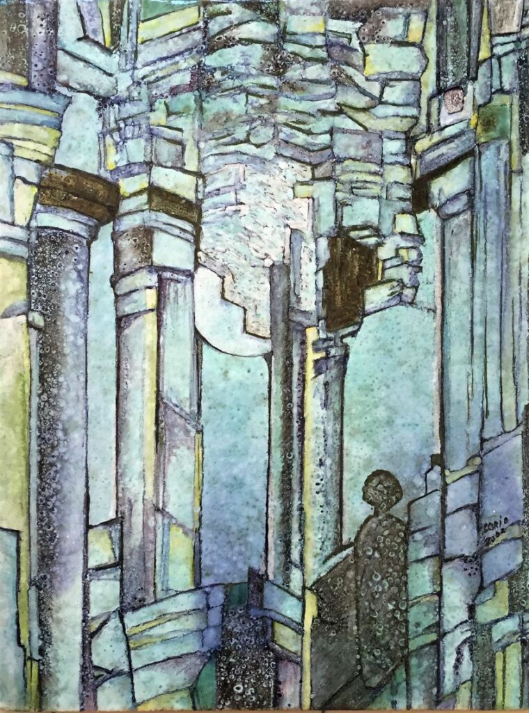 2002 - Davanti al Tempio - 40x53 cm