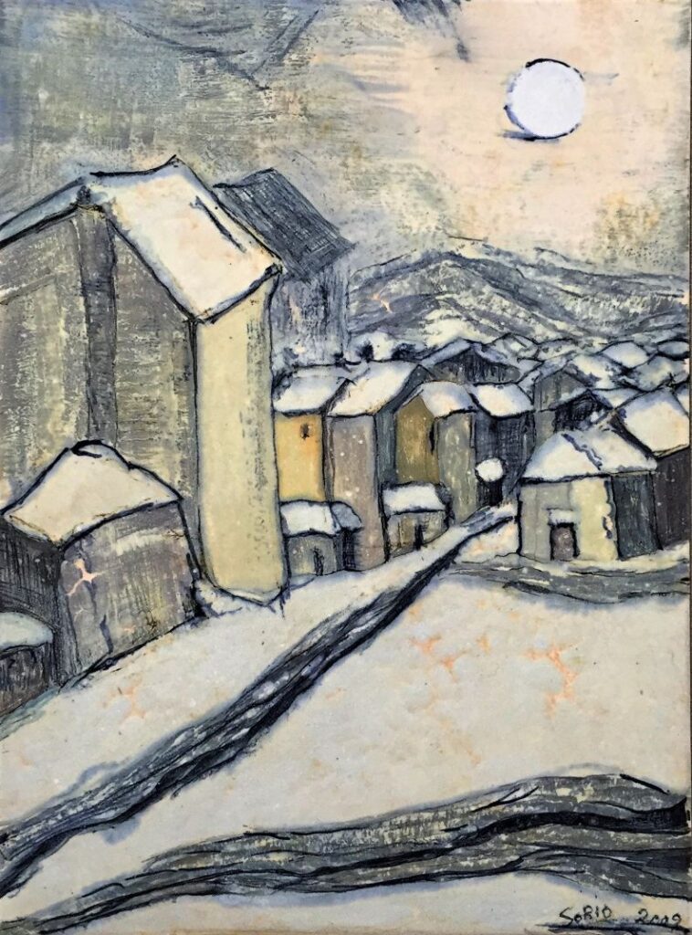 2002 - Ischia. Dopo la nevicata - 31x43 cm